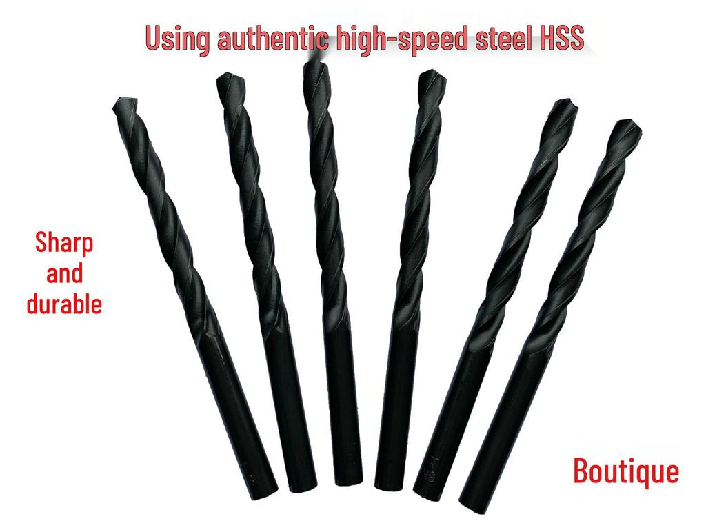 High-Speed Steel HSS Straight Shank Twist Drill Bit Set 0.5-20mm