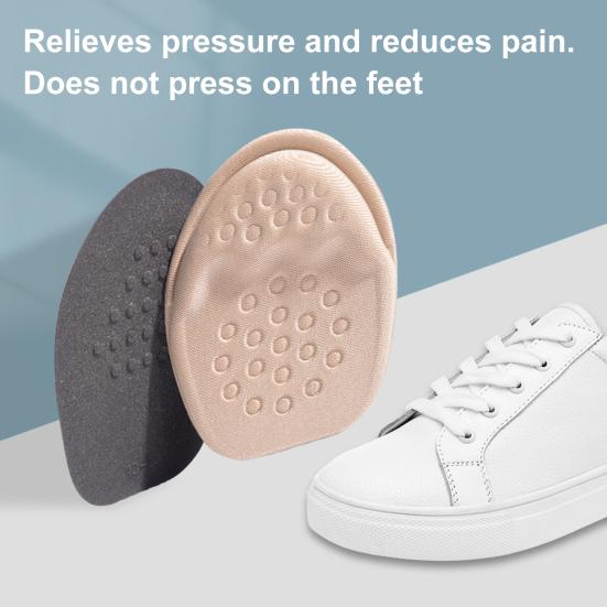 1 Pair Women's Metatarsal Pads Non-Slip Arch Support Insoles High Heel Foot Pads for Pain Relief Sweat-wicking Shoe Inserts