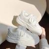 Summer Mesh Breathable Board Shoes Women's 2025 New Thick-soled Heightening White Shoes Student Versatile Niche Bread Shoes