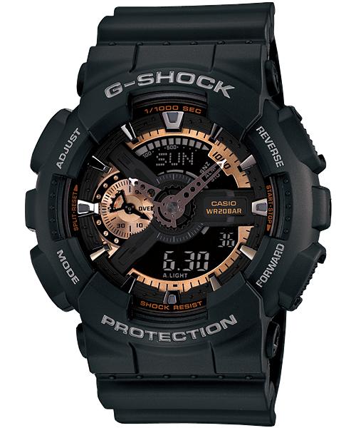 

Casio Men s Resin 200M Water Resistant Digital Shock Resistant Quartz Watch GA-110RG-1A чёрный