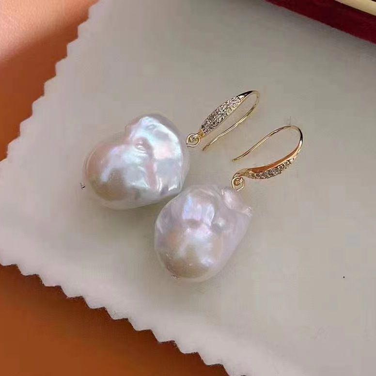 Серьги из натурального барочного жемчуга, жемчужные серьги необычной формы, модные жемчужные серьги, аксессуары из пресноводного жемчуга.