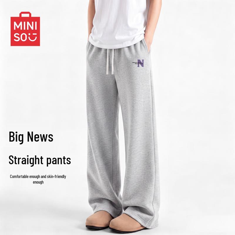 MINISO Men's American Trendy Loose Fit Casual Sweatpants