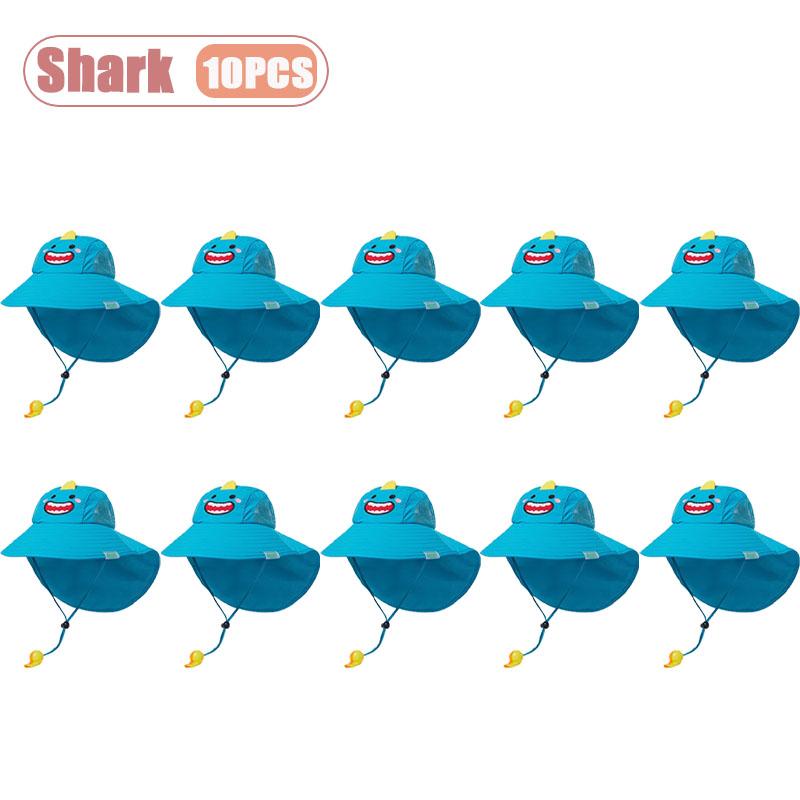 1-10 STuks Zomer Kinderen UV Bescherming Zon Hoed Baby Peuter Bucket Hoed Brede Rand Ademend Buiten Pet voor Jongens Meisjes