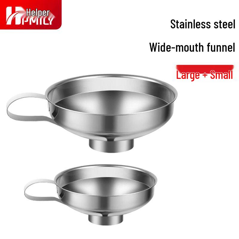HPMILY Stainless Steel Multi-function Wide Mouth Funnel