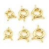 2PCs Copper Spring Ring Clasps Real Gold Color Round Metal Charms DIY Making Necklace Bracelets Jewelry,22x17mm 19x15mm 17x13mm