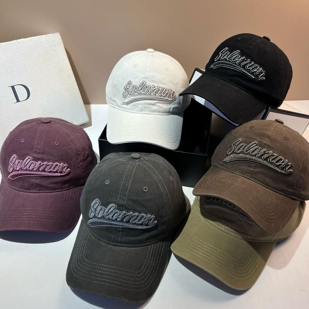 Early Autumn Three-Dimensional Embroidery Letter Baseball Cap Youth Versatile Street Daily Canvas Cap