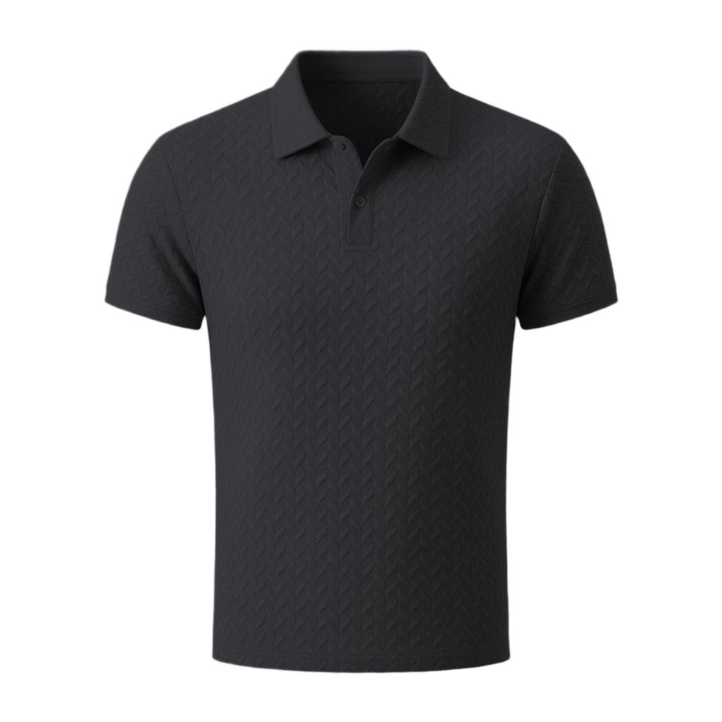 Men's Summer Short Sleeve Polo Shirt Casual Lightweight Breathable Fabric Soft Texture Comfortable Fit Classic Collar Design