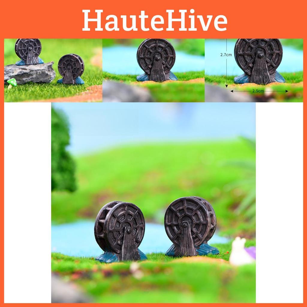 Adorable Resin Miniature Watermill For Nostalgic Diy Terrarium And Succulent Crafts