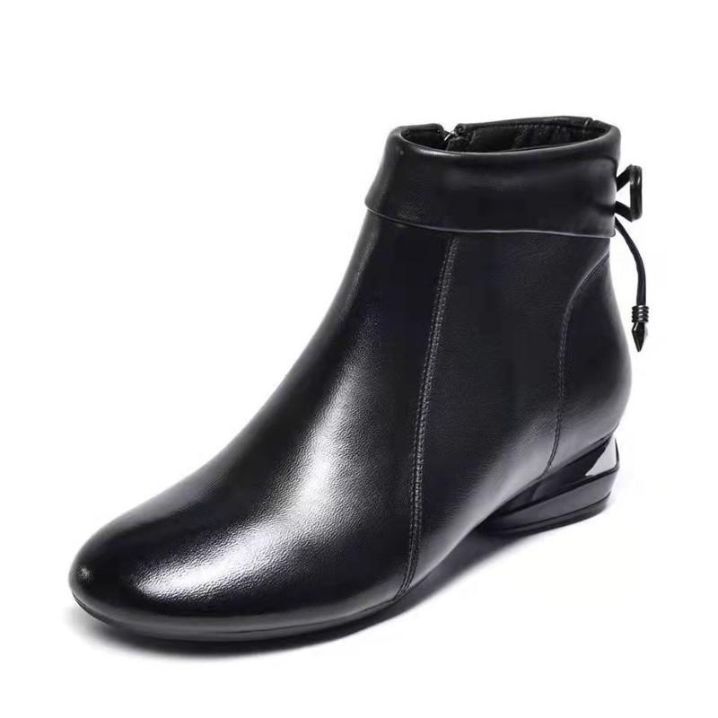 Jesień i Zima Codzienne Aksamitne Buty Martinowe Modne Buty Damskie Trend Średniej Długości Buty Zimowe Bawełniane Buty