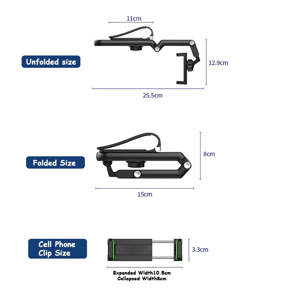 Multifunctional Car Sun Visor Phone Holder 360° Rotating Universal Cell Phone Support for iPhone Samsung Android