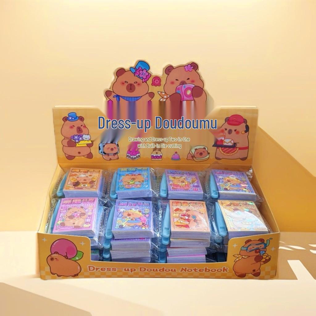 LABUBU Sanrio Capybara Mini Dress-up Sticker Notebook