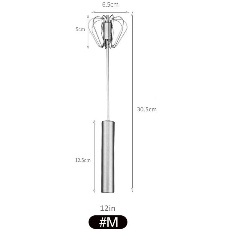 Semi-automatic Egg Beater Stainless Steel Egg Whisk Manual Hand Mixer Self Turning Egg Stirrer Kitchen Accessories Egg Tools