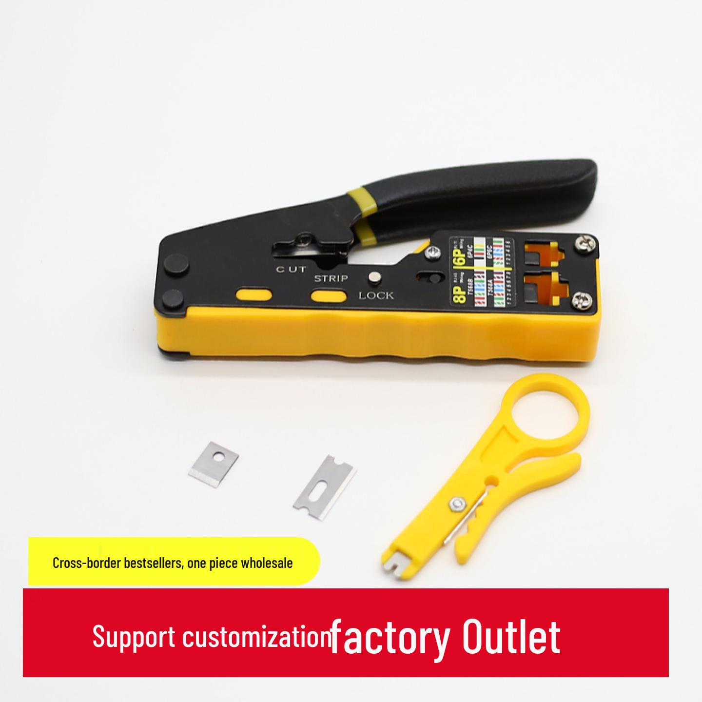 8P6P Dual-Use Multifunctional Network Cable Crimper for CAT.6 and Cat5e Vi6088