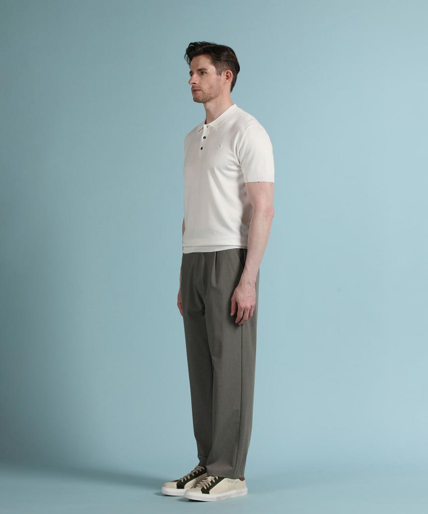 PANICALE White Viscose Blend Polo Knit (Type A)