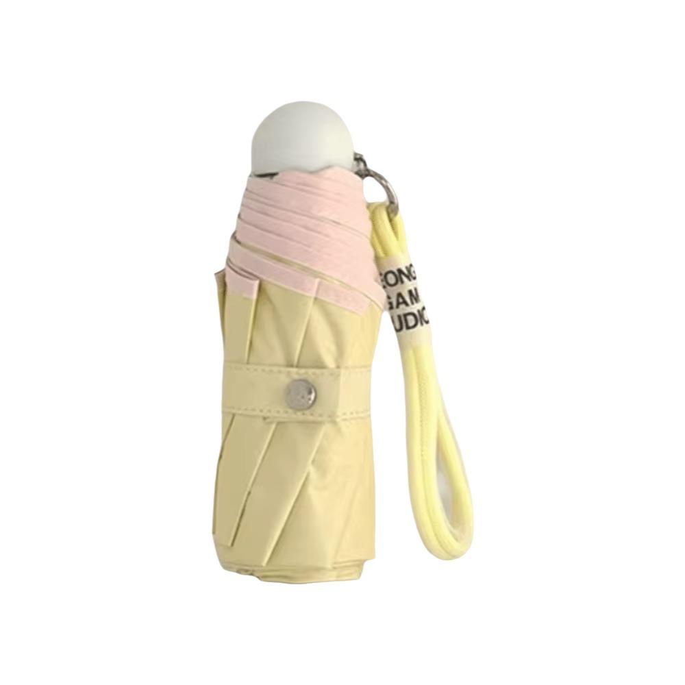 Ultralight Manual Folding Rain Umbrella Ultraviolet Protection Pocket Parasol  Rain Protection жёлтый