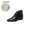 Fashion 2025 New Autumn Women Boots Genuine Leather Women Shoes Round Toe Chunky Heel Shoes Modern Ankle Boots Concise Chelsea Boots
