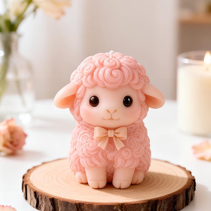 3D Woolly Lamb Silicone Mold for Aromatherapy Candle or Plaster Diffuser