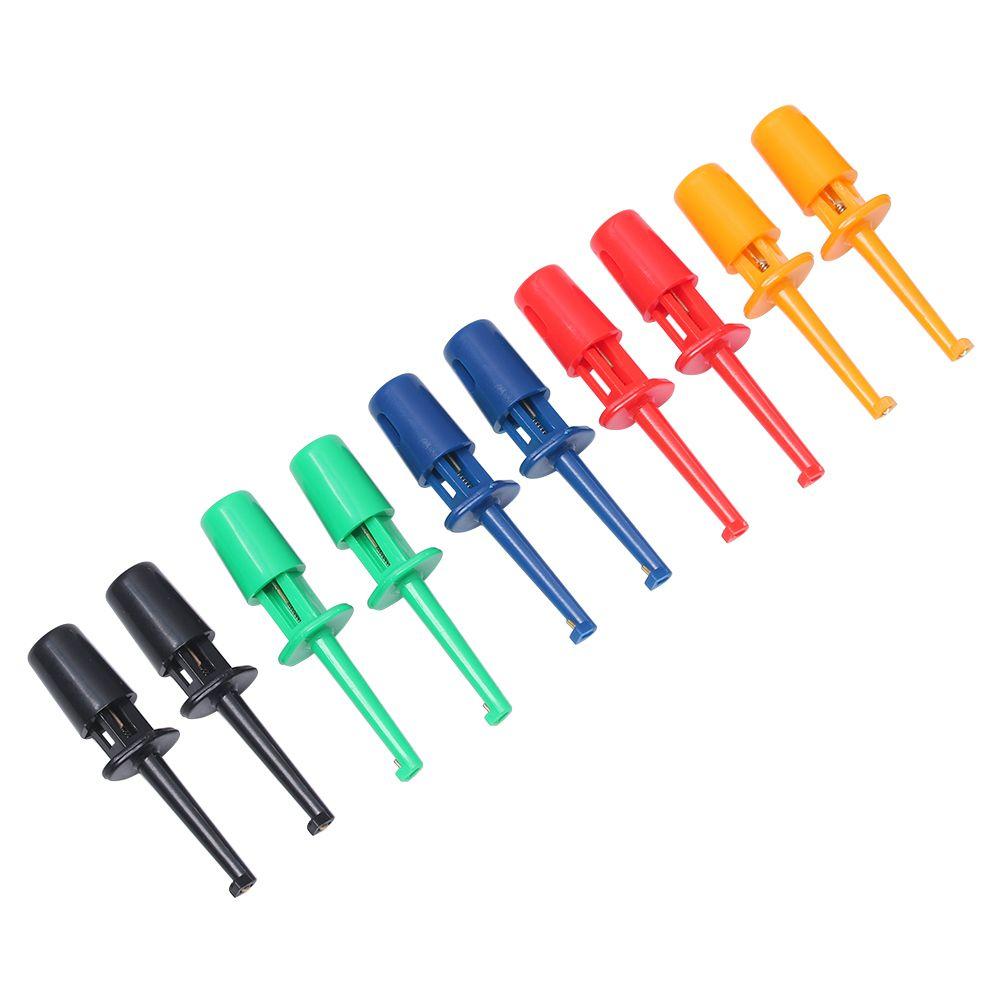 Random New Mini Grabbers Connector Hook Clip Multimeter Lead Wire Test Probe Electronic Testing