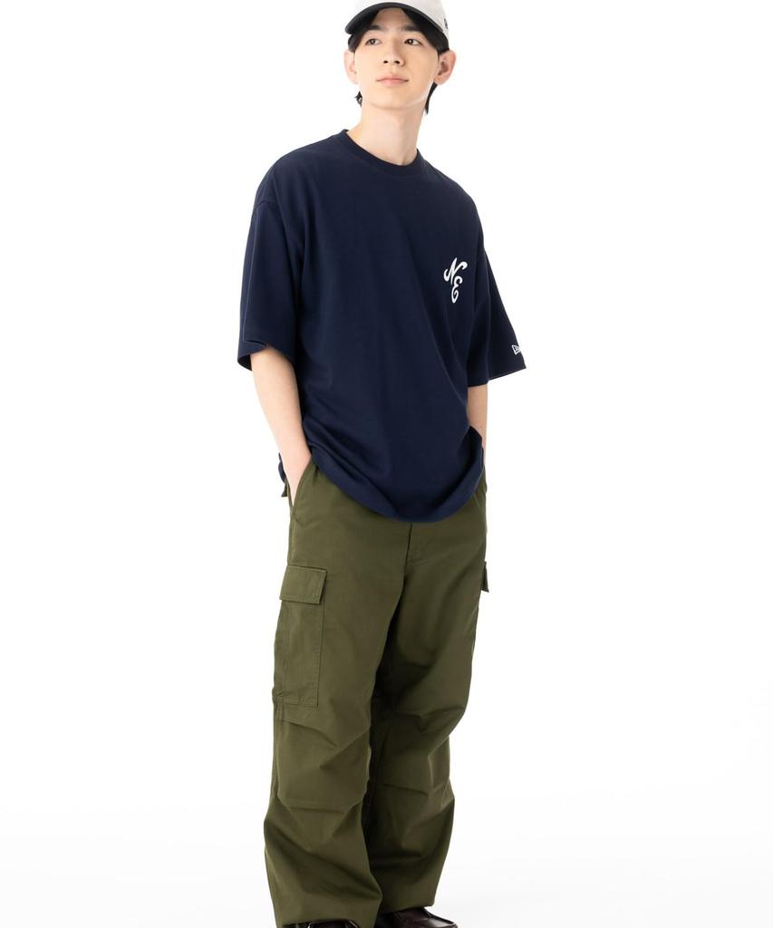 New Era Classic NE Short Sleeve Exclusive To Size Size Oversized Cotton Tee T-Shirt, Navy, ONSPOTZ, L, S/S,