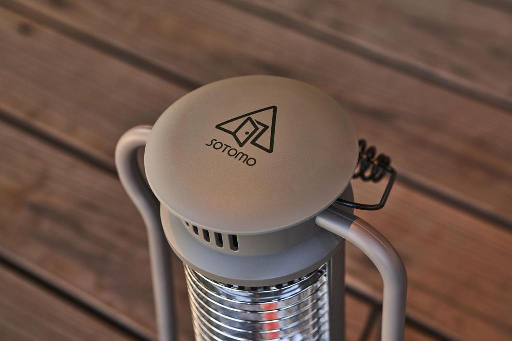 Apix Sotomo Outdoor Personal Heater, Lantern-Shaped Carbon Heater, Grayish (GY) ACH392