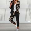 Women 2 Pieces Elegant Slim Fit Jacket Formal  Work Pant  Lapel Coat Set
