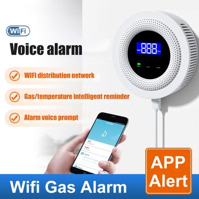 Tuya WiFi Erdgaslecksucher Drahtloser Gaslecksensor Smart Home Küchensicherheit Tonalarm Smart Life APP