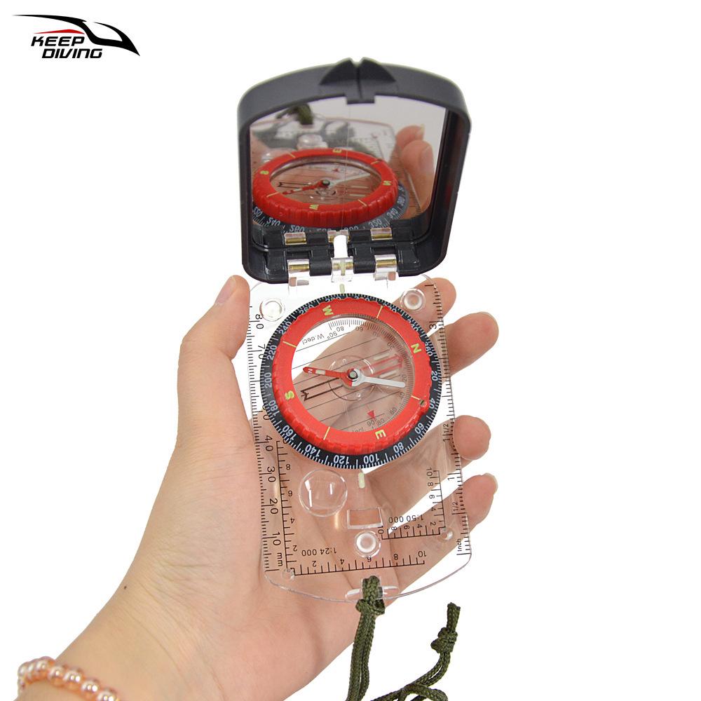Multi-Functional Luminous Card Compass with Light for Outdoor Adventure and Navigation.