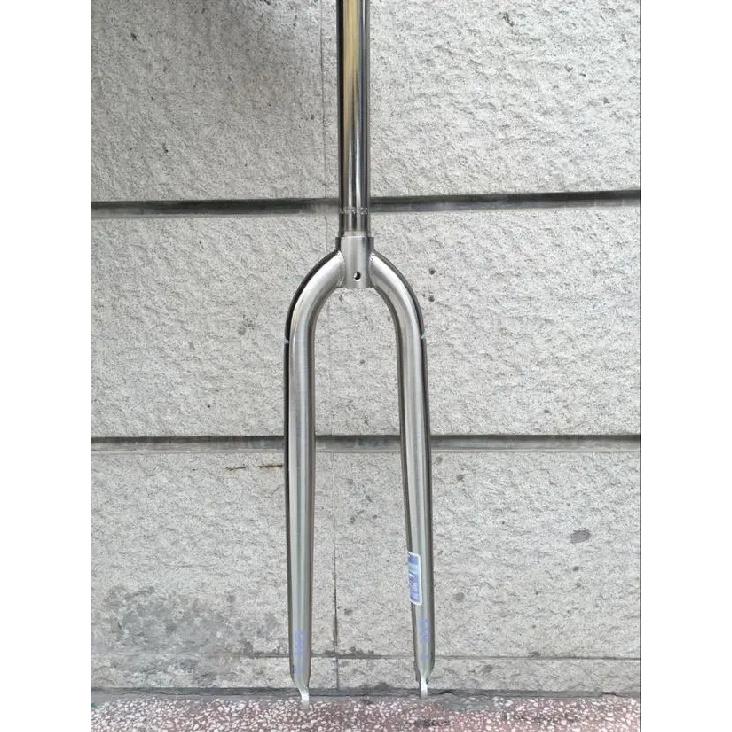 Kro DR Cly Steel Hard Fork 26 Inch Titanium Color Brued Mountain Bike Fork Durable Metal Mountain Bike Parts