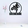 Customizable Motorcycle Metal Wall Art Family Name Sign Indoor Outdoor Holiday Gift
