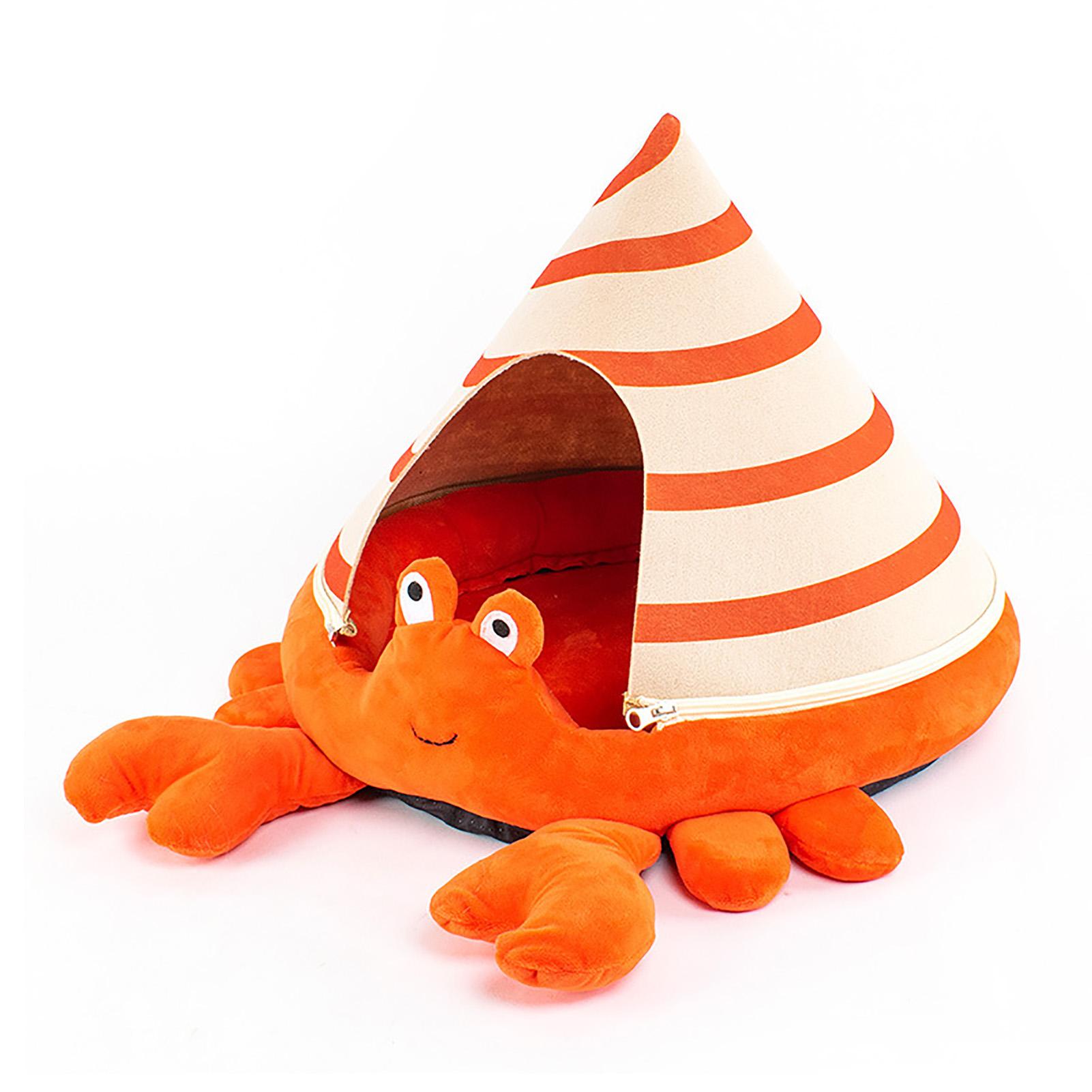 

Кошачья пещера дом 4 сезона Универсальный теплый полузакрытый съемный милый лежак пещера для котенка отшельника