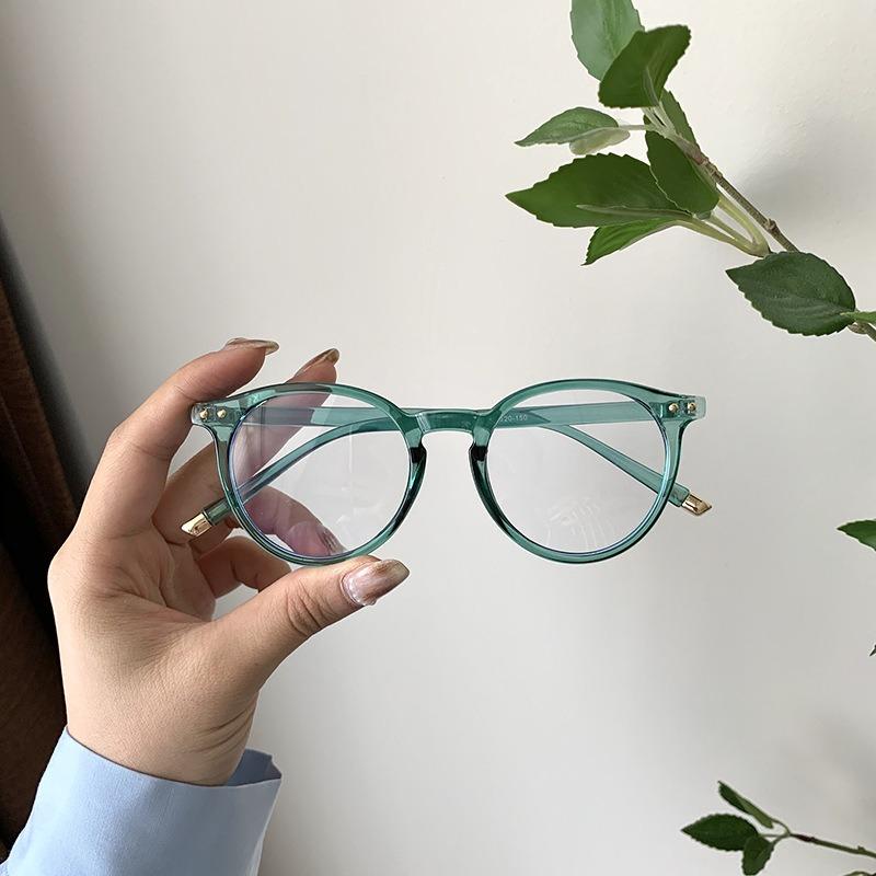 Vintage Round Optical Glasses Women Men Anti Blue Light Eyeglasses Frame Prescription Transparent Lens Spectacle Frame Unisex