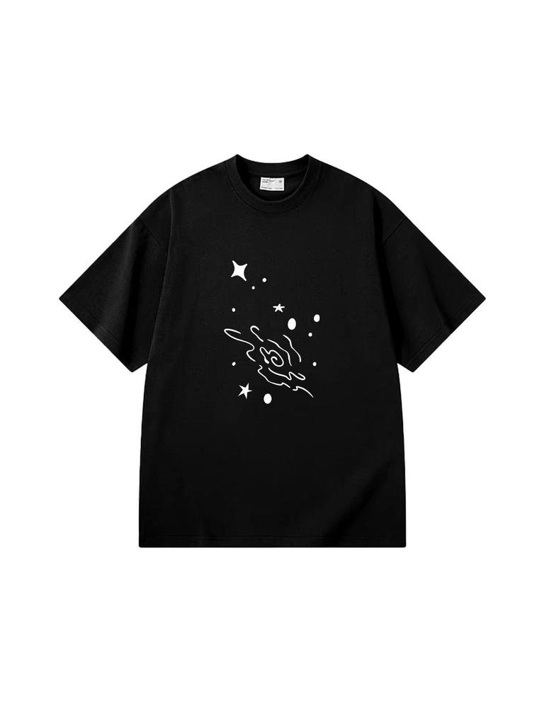 Women's Star Short Sleeve T-shirt - Summer 2026 Hot Style, Unique Pure Cotton, Loose Half Sleeve, Round Neck, Casual Top.