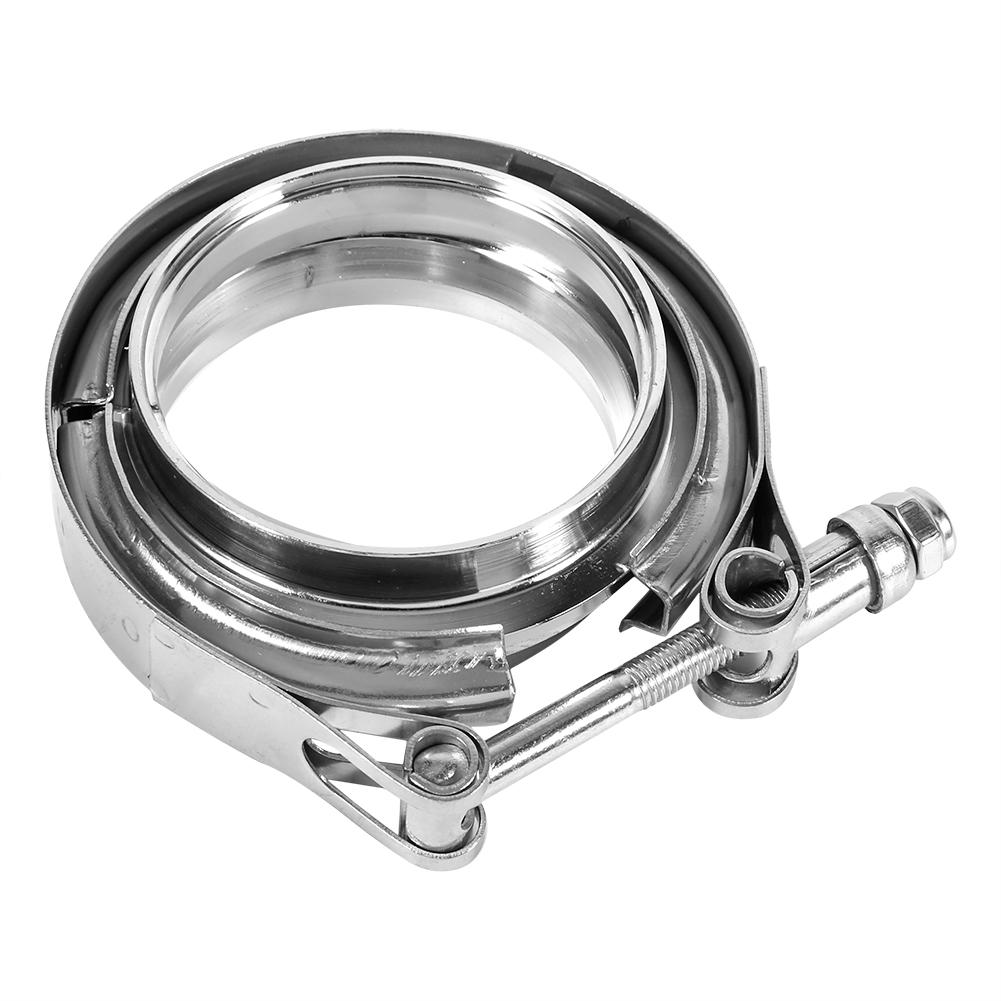3  Inch Stainless Steel V Band Clamp with 2 Flange Kit Turbo Exhaust Down Pipe