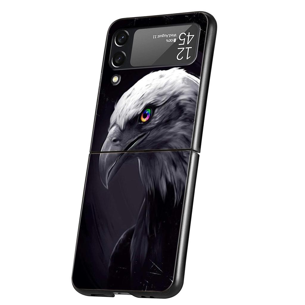 Z Flip 4 Phone Case for Samsung Galaxy Z Flip 3 5G ZFlip3 Flip3 zflip Flip4 Black Hard Cover Lion Tiger king monkey animal Shell