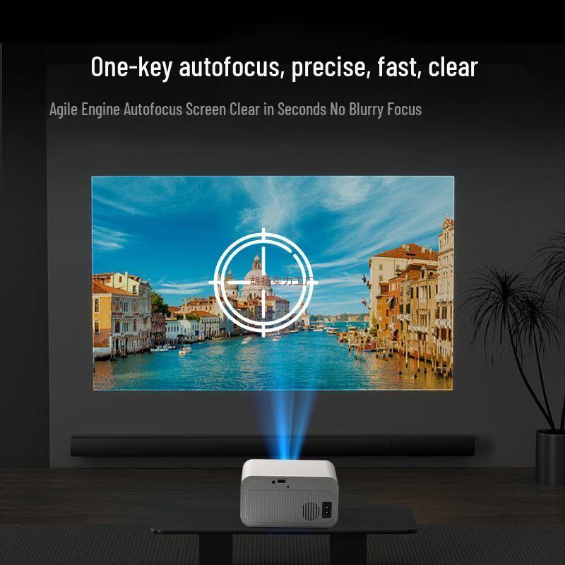 2025 Ultra HD Projector for Bedroom & Dorm - Mobile Screen Mirroring for Home Theater Use