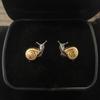 New Snail Inspired Matching Jewelry Set Earrings with Rings Cute Animal Theme Gift for Women Men