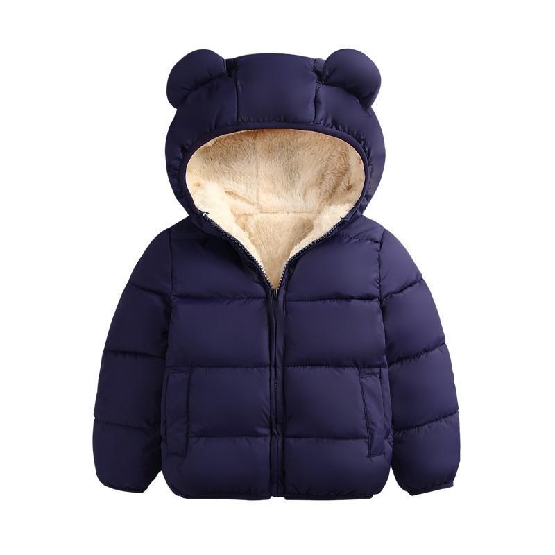 2026 Kids Winter Puffer Jacket Thick Fleece Lined Warm Hooded Coat Boys Girls