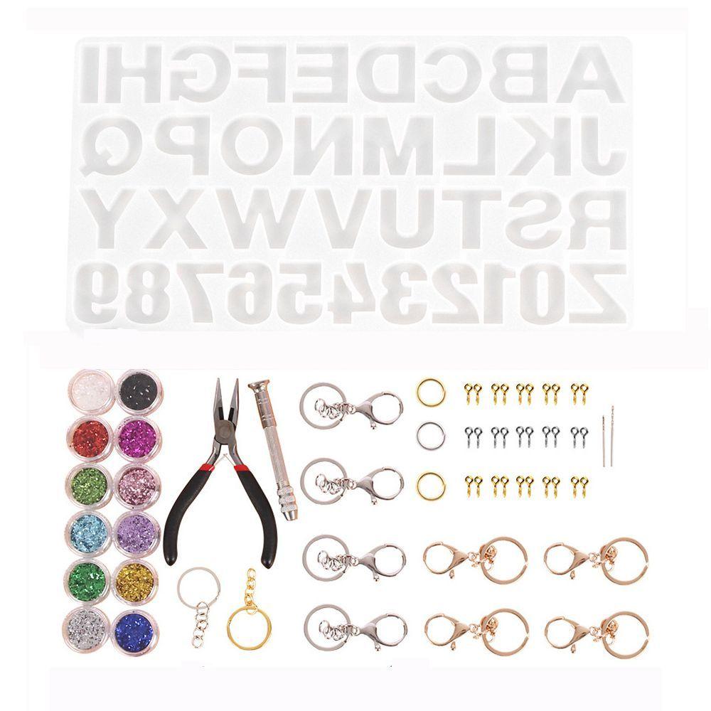 Tools Craft Handmade Kits Alphabet Letter Resin Molds Silica Gel Mould Silicone Crystal Drop Glue