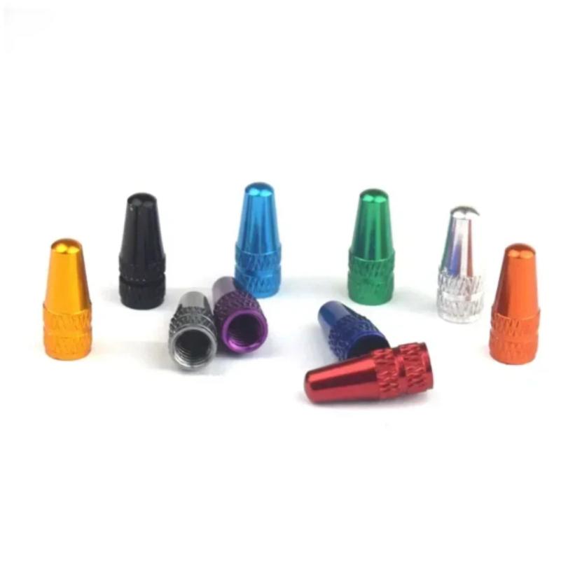 4 ks hliníková slitina krytky ventilků jízdního kola FV/Presta krytky ventilků pro silniční MTB dráhové závodní kola Odolné cyklistické příslušenství