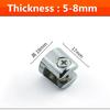4 Stück Glasklemmen, Glasklammern, Zinklegierung, verchromt, Regalhalter, Stützklammern, Klemmen für 6–8 mm/8–10 mm/10–12 mm
