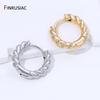 14K Gold Plated Brass Round Hoop Earring For Women Girls Fashion Circle Ring Earrings  Wedding Party Gifts