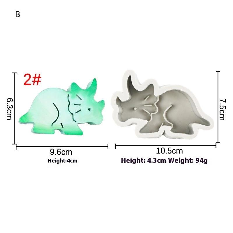 Making Supplies 1PCS 3D Dinosaur Giraffe Elephant Soap Candle Plaster Resin Decoration Silicone Animal Candle Mold