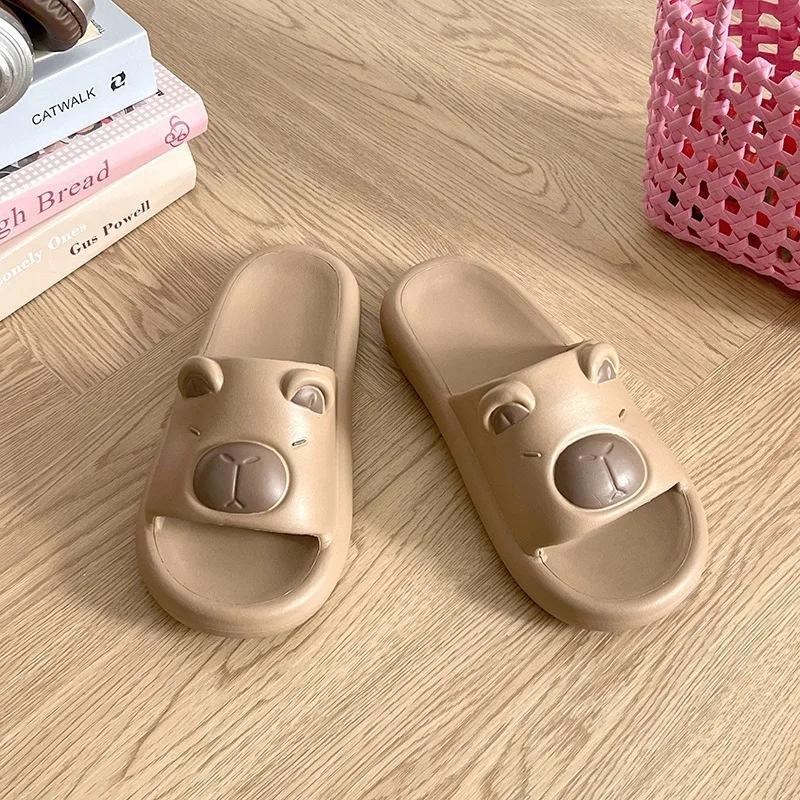 2025 Fashion Funny Soft Capybara Slippers Thick-soled Anti-slip Indoor Sandals EVA Thickened Thick Sole Slipper Beach