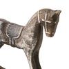Wooden Rocking Horse Figurine Retro Miniature Horse Ornament Rustic Desktop Rocking Horse Statue for Home Table Centerpiece Shelf Cabinet