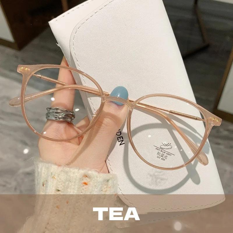 Round Blue Light Blocking Short Sighted Eyewear Luxury Ladies Myopia Glasses Unisex Stylish Women's Minus Sight Eyeglasses -4.0 Quality