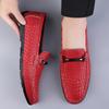 Fashion Fashion Genuine Leather Men's Casual Shoes Slip On Business Loafers Luxury Brand Comfortable Men Wedding Party Mens Formal Shoes