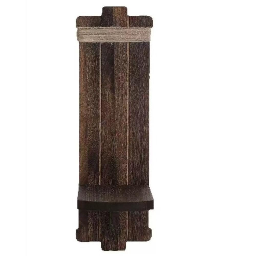 Farmhouse Wooden Wall-Mounted Candlestick Vintage Rustic Floating Shelf Wall Hanging Candle Holders Entryway