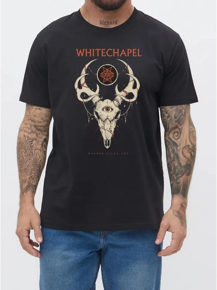 Unisex Short Sleeve Crew Neck Cotton T Shirt Whitechapel, L