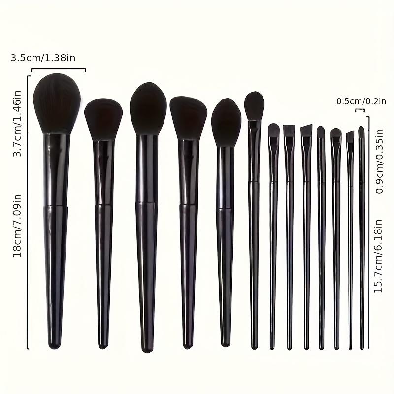

Luxury Black Makeup Brush Set Soft Synthetic Bristles Professional Beauty Kit