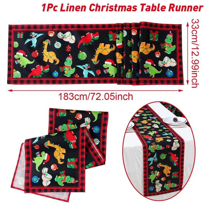 Christmas Table Runner Christmas Decorations for Home 2024 Xmas Party Decoration Ornaments Navidad Natal New Year Gifts 2025